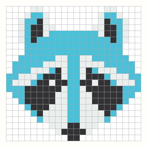 Raccoon Perler Bead Pattern editable grid preview
