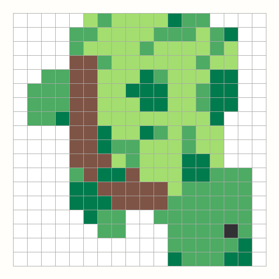 Turtle Perler Bead Pattern editable grid preview