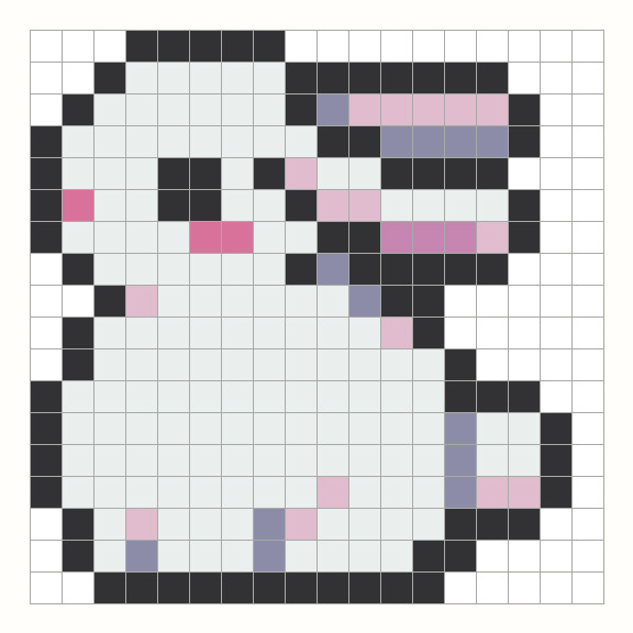 Bunny Perler Bead Pattern editable grid preview