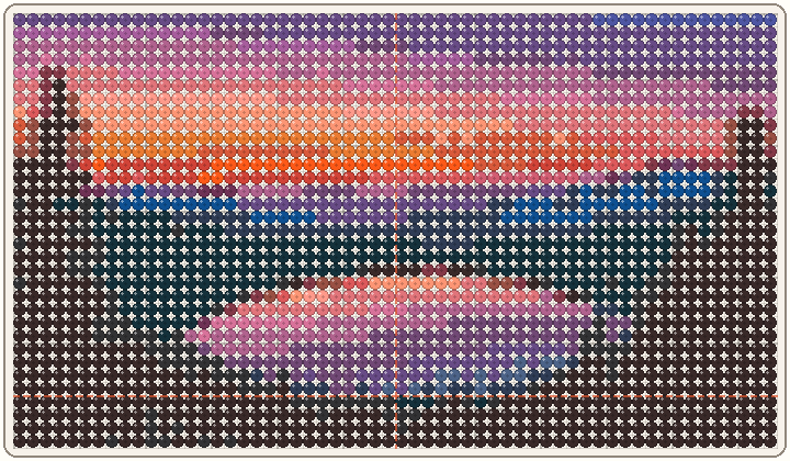Crescent lake sunset bead grid