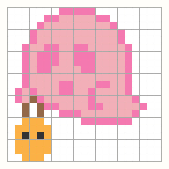 Ghost Perler Bead Pattern editable grid preview