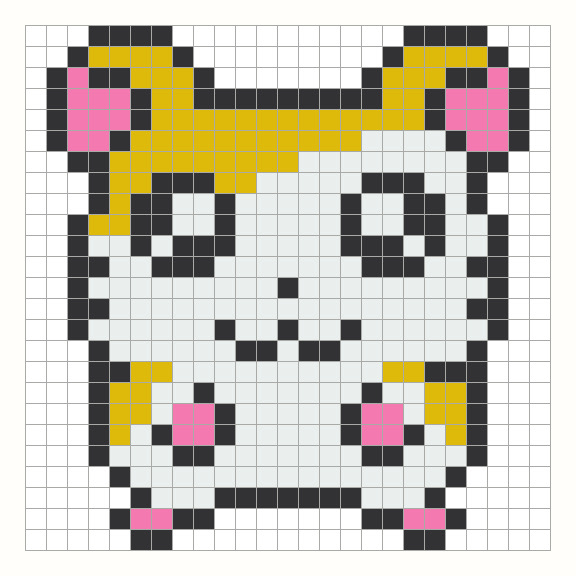 Hamster Perler Bead Pattern editable grid preview