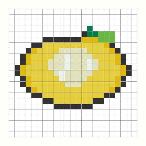Lemon Perler Bead Pattern editable grid preview