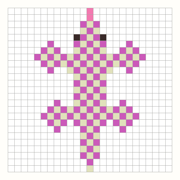 Lizard Perler Bead Pattern editable grid preview