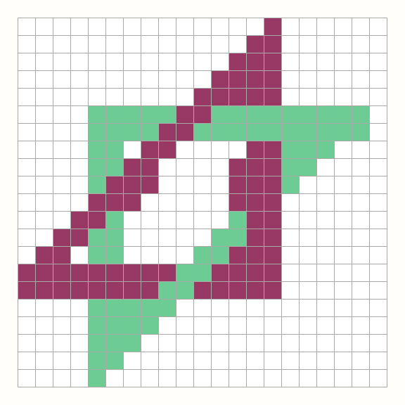 Star Perler Bead Pattern editable grid preview