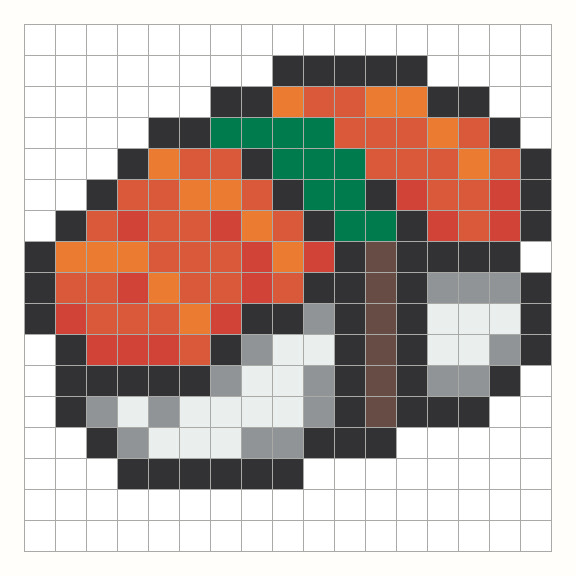 Perler Bead Sushi Pattern editable grid preview
