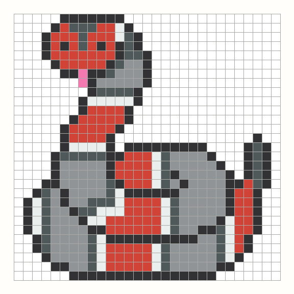 Snake Perler Bead Pattern editable grid preview