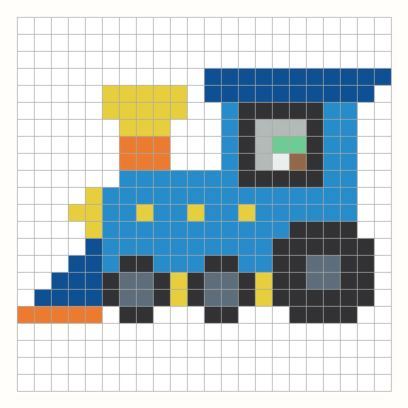 Train Perler Bead Pattern editable grid preview