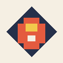 Original geometric emblem illustration before pixel conversion