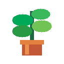 Original transparent plant illustration before pixel conversion